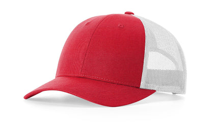 Richardson 115 Low Pro Trucker Hat in Heather Red/Light Grey