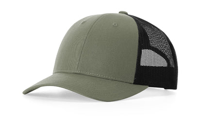 Richardson 115 Low Pro Trucker Hat in Loden/Black