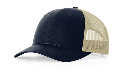 Richardson 115 Low Pro Trucker Hat in Navy/Khaki