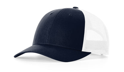 Richardson 115 Low Pro Trucker Hat in Navy/White