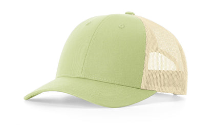 Richardson 115 Low Pro Trucker Hat in Patina Green/Birch