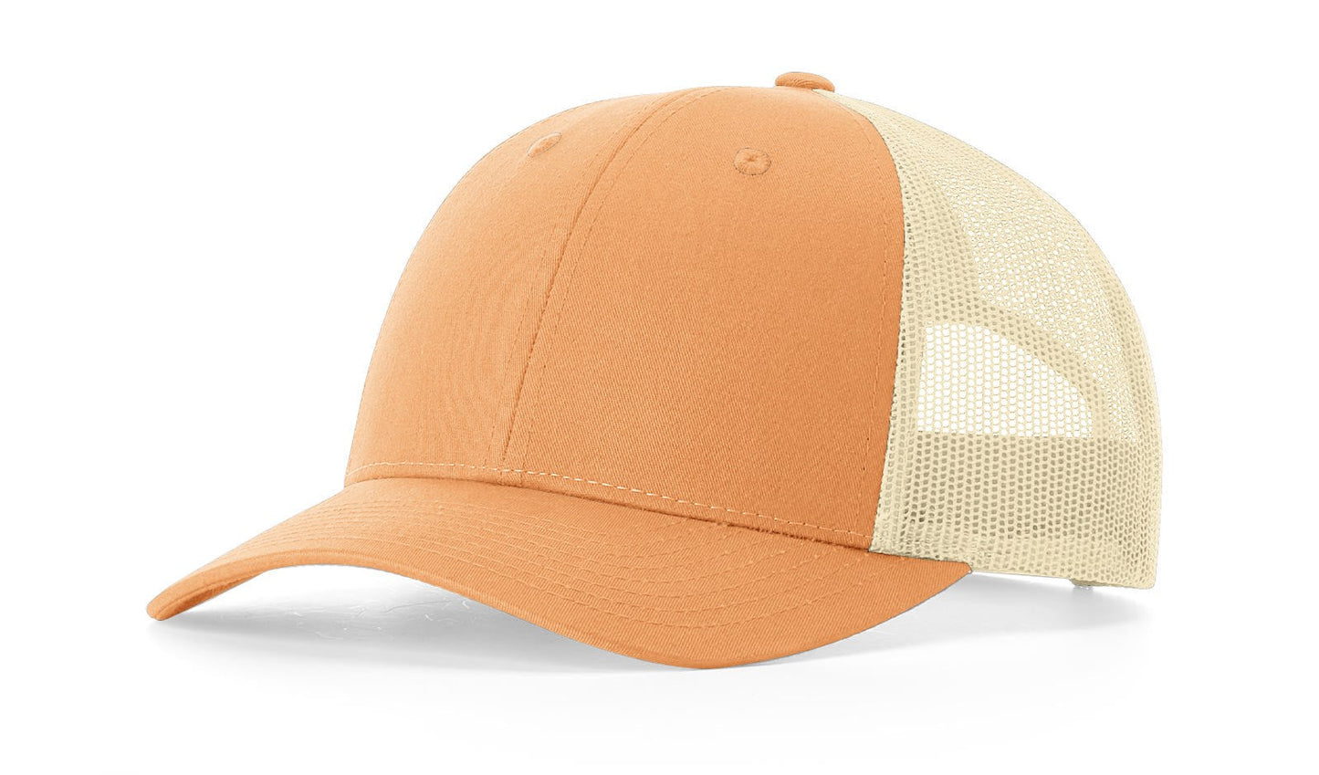 Richardson 115 Low Pro Trucker Hat in Peach/Birch
