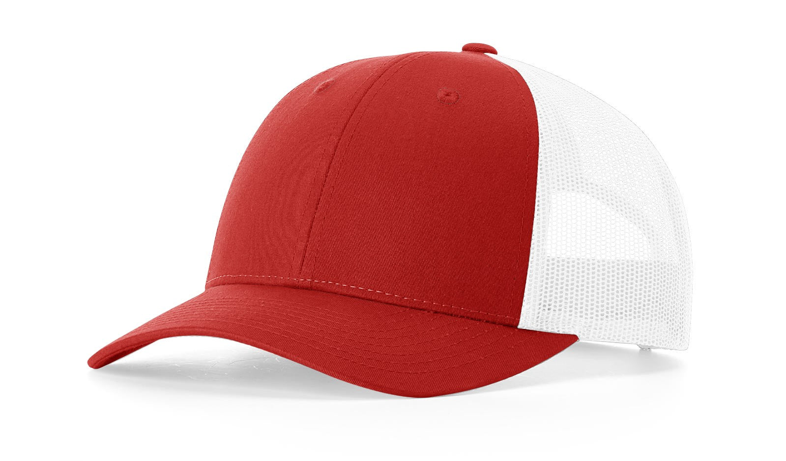 Richardson 115 Low Pro Trucker Hat in Red/White