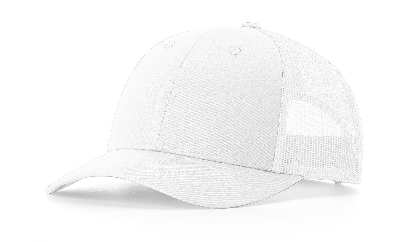 Richardson 115 Low Pro Trucker Hat in White