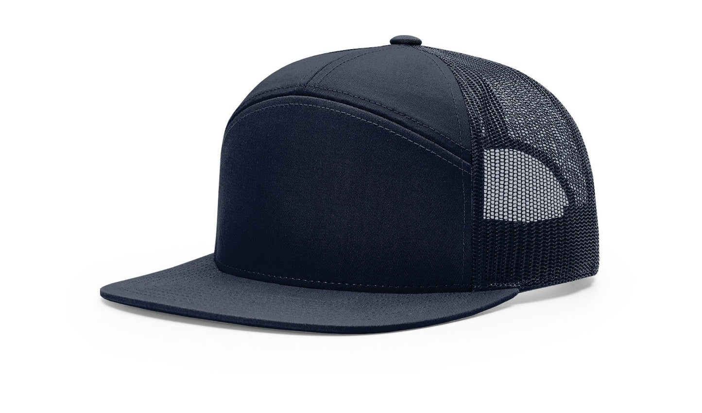 Richardson 168 Seven Panel Trucker Hat - Solid Navy