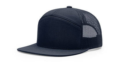 Richardson 168 Seven Panel Trucker Hat - Solid Navy
