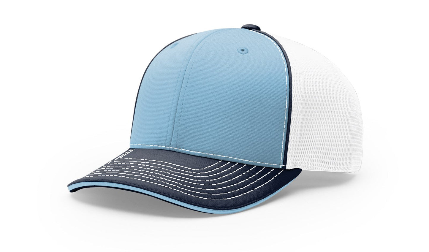Richardson 172 Pulse Sportmesh R-Flex Hat - Tri Columbia Blue/White/Navy