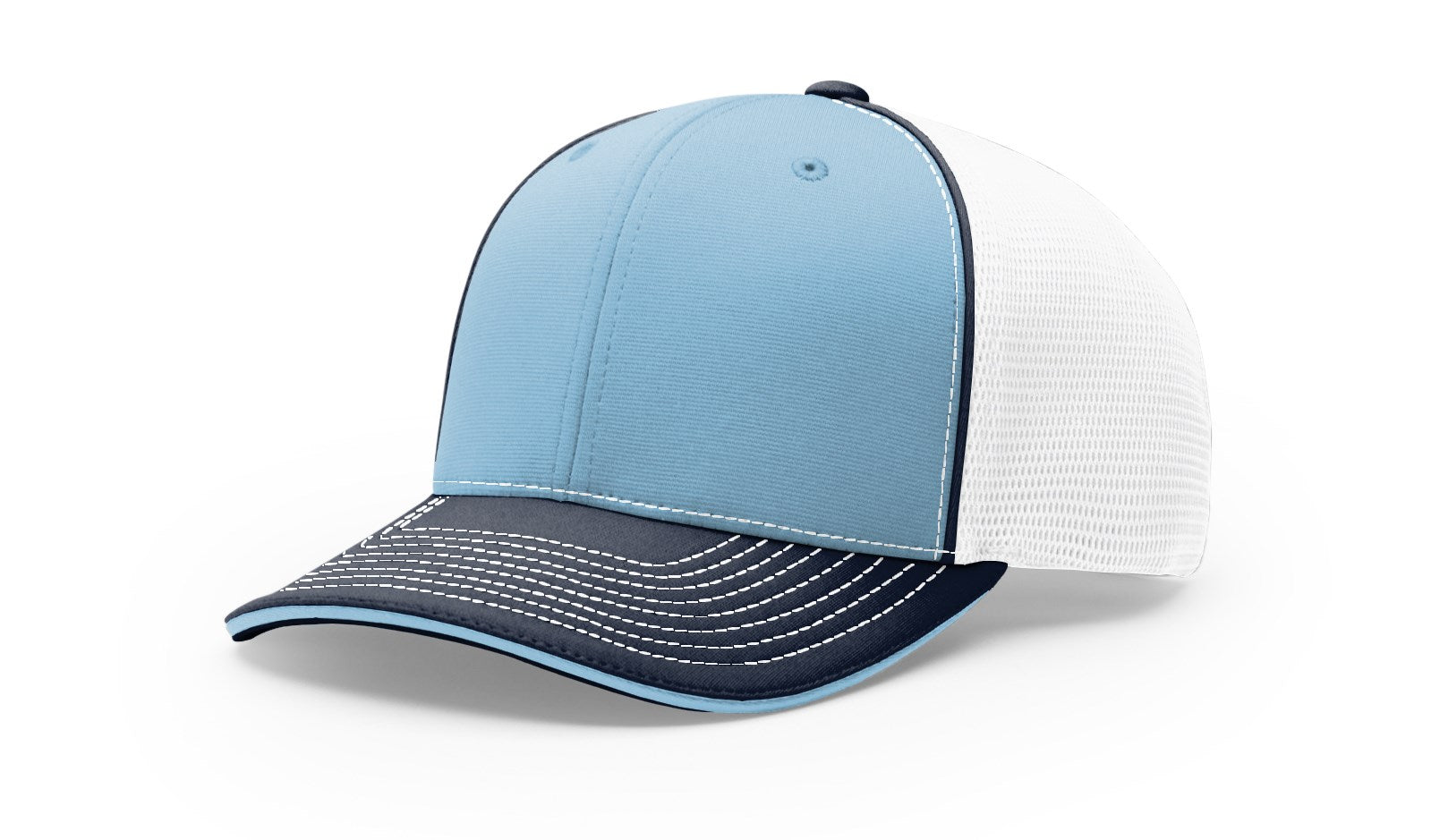 Richardson 172 Pulse Sportmesh R-Flex Hat - Tri Columbia Blue/White/Navy