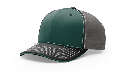 Richardson 172 Pulse Sportmesh R-Flex Hat - Tri Dark Green/Charcoal/Black