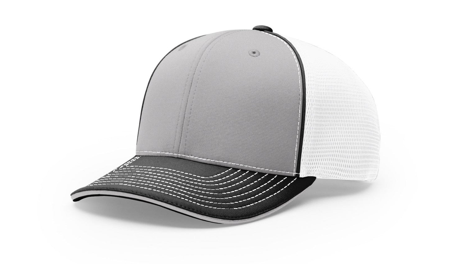 Richardson 172 Pulse Sportmesh R-Flex Hat - Tri Grey/White/Black