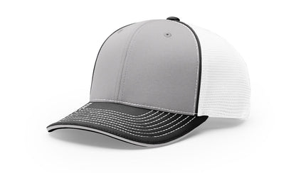 Richardson 172 Pulse Sportmesh R-Flex Hat - Tri Grey/White/Black