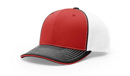 Richardson 172 Pulse Sportmesh R-Flex Hat - Tri Red/White/Black