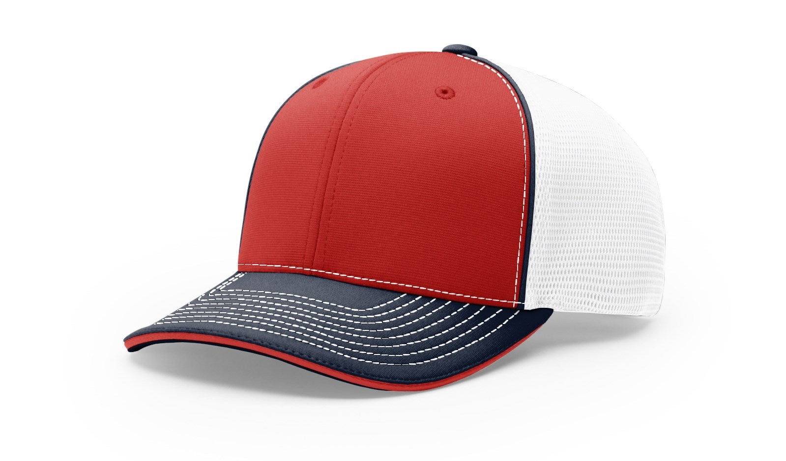Richardson 172 Pulse Sportmesh R-Flex Hat - Tri Red/White/Navy
