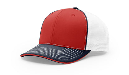 Richardson 172 Pulse Sportmesh R-Flex Hat - Tri Red/White/Navy