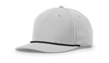 Richardson 258 Five Panel Classic Rope Cap in Light Grey/Black