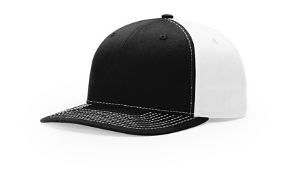 Richardson 312 Twill Back Trucker Hat - Black/White
