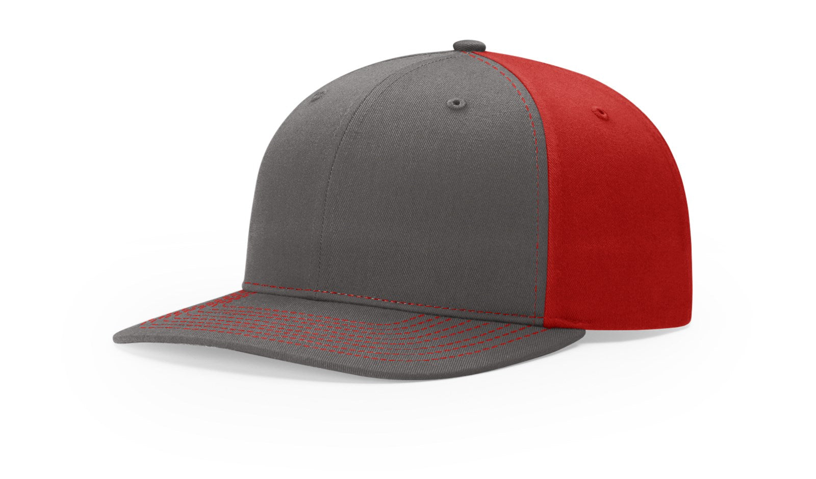 Richardson 312 Twill Back Trucker Hat - Charcoal/Red