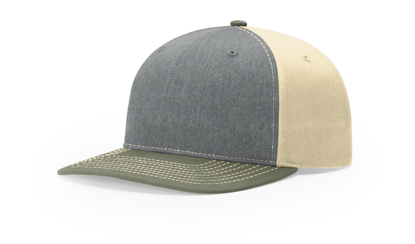 Richardson 312 Twill Back Trucker Hat - Heather Grey/Birch/Loden
