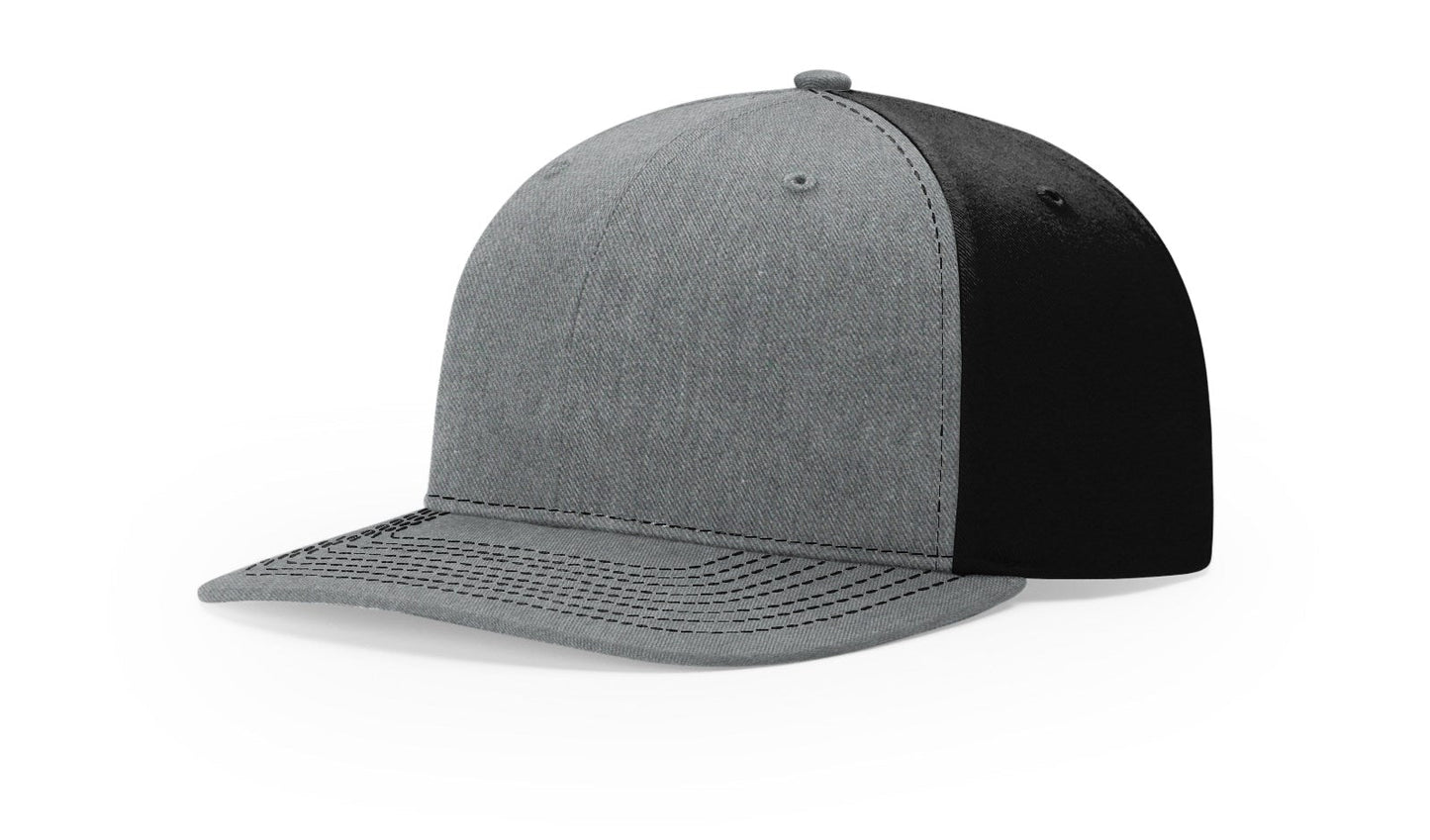 Richardson 312 Twill Back Trucker Hat - Heather Grey/Black