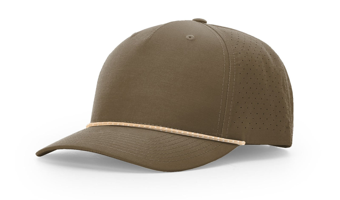 Richardson 355 Laser Perf Performance Rope Hat in Dark Loden/Tannin-Grey
