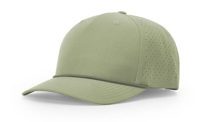 Richardson 355 Laser Perf Performance Rope Hat in Light Olive/Olive