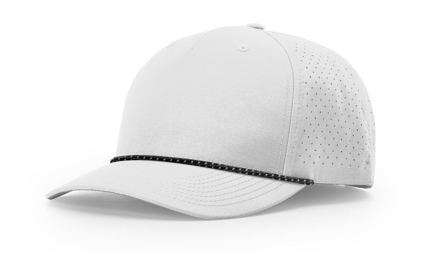 Richardson 355 Laser Perf Performance Rope Hat in Silver/Black-Silver