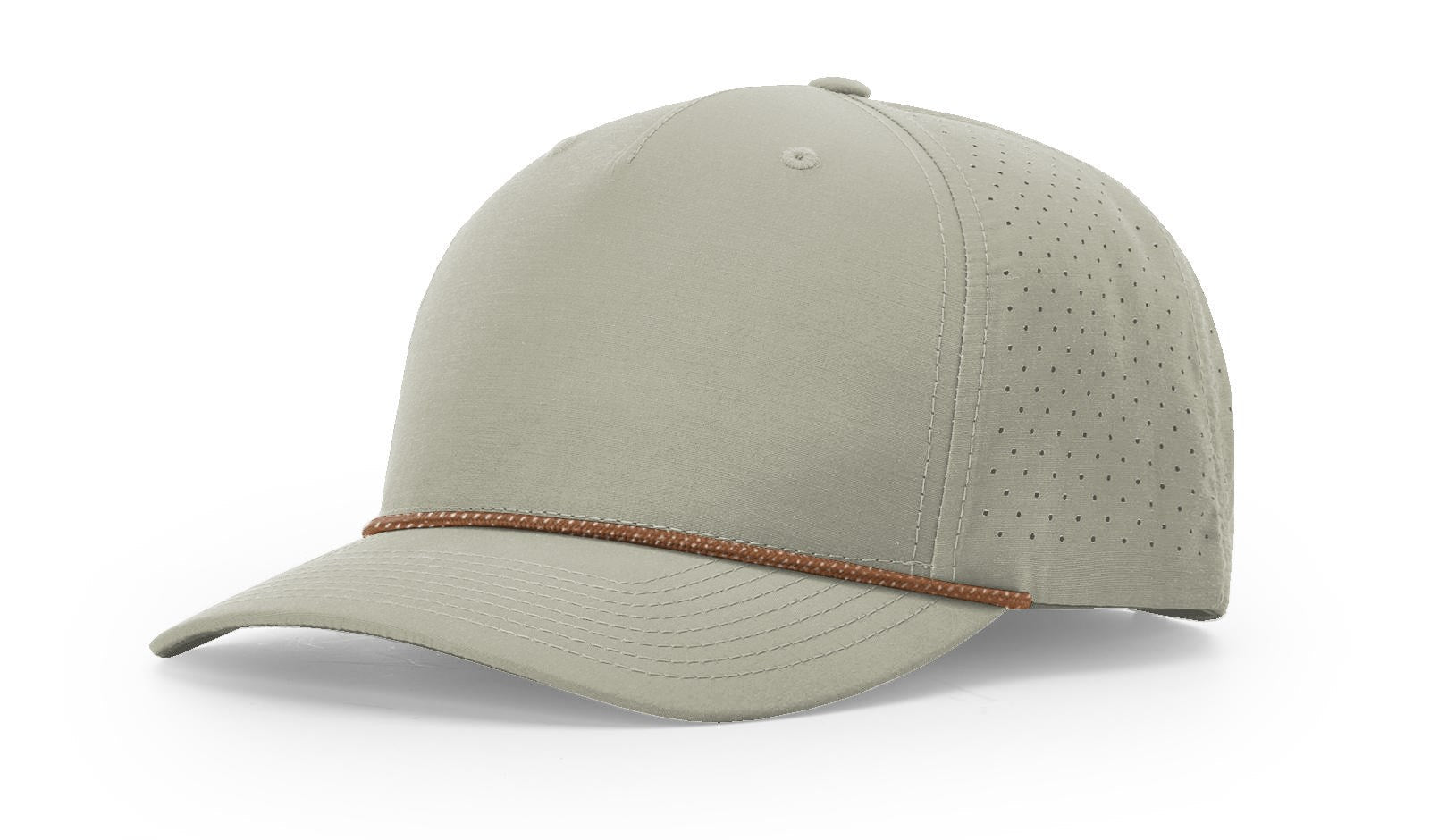 Richardson 355 Laser Perf Performance Rope Hat in Trenchcoat/Russet-Grey