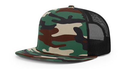Richardson 511 Wool Blend Trucker Hat - Green Camo/Black