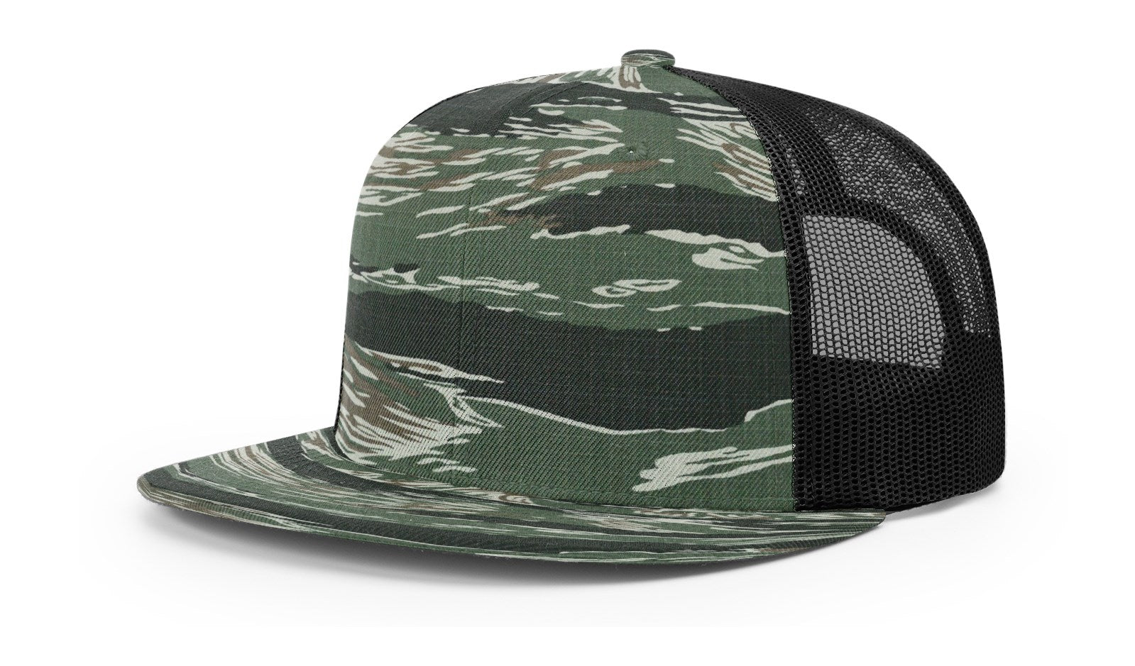 Richardson 511 Wool Blend Trucker Hat - Tiger Camo/Black