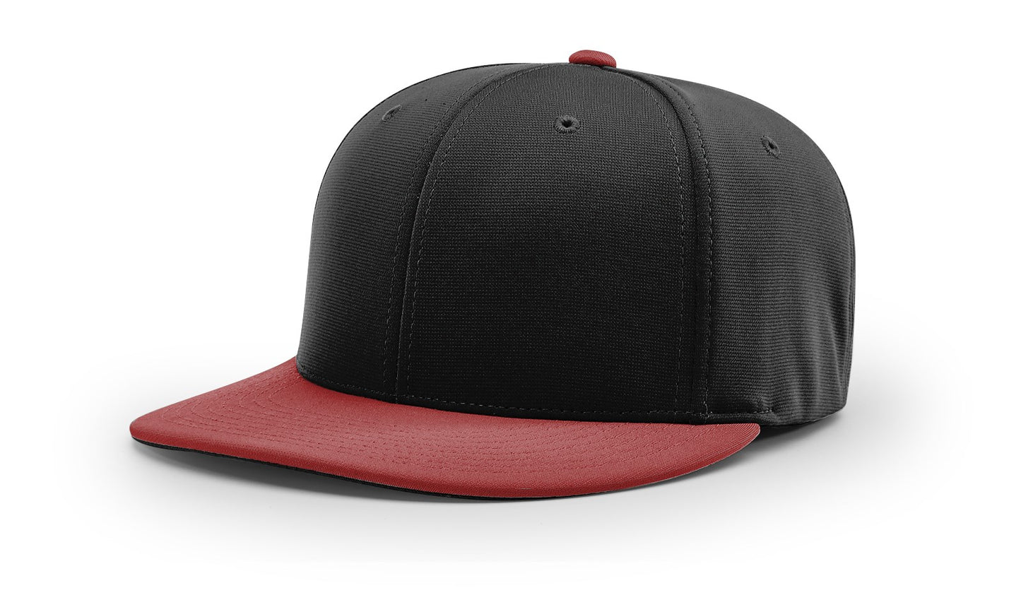 Richardson PTS20 custom logo hat in Black/Cardinal