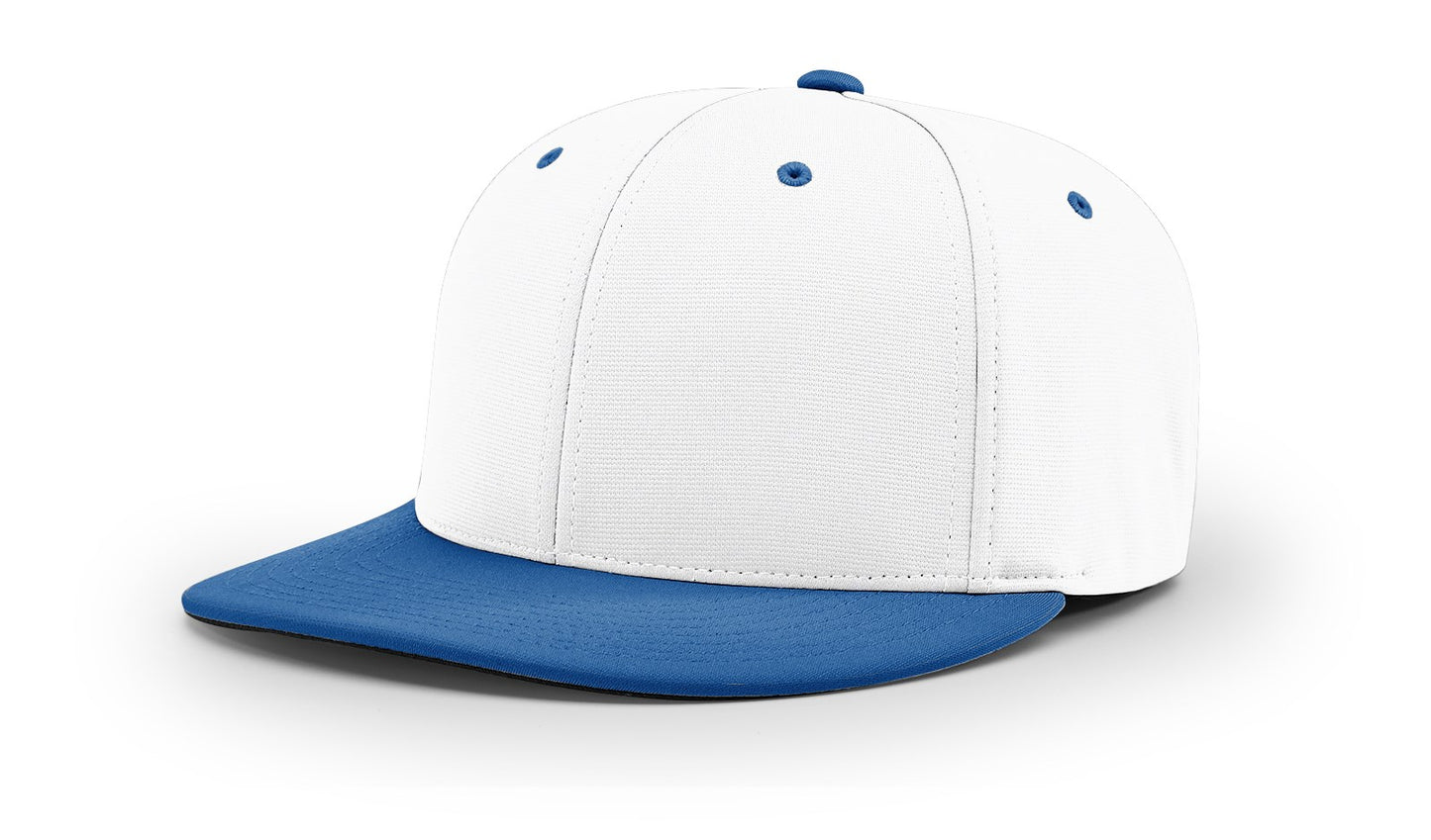 Richardson PTS20 custom logo hat in White/Royal