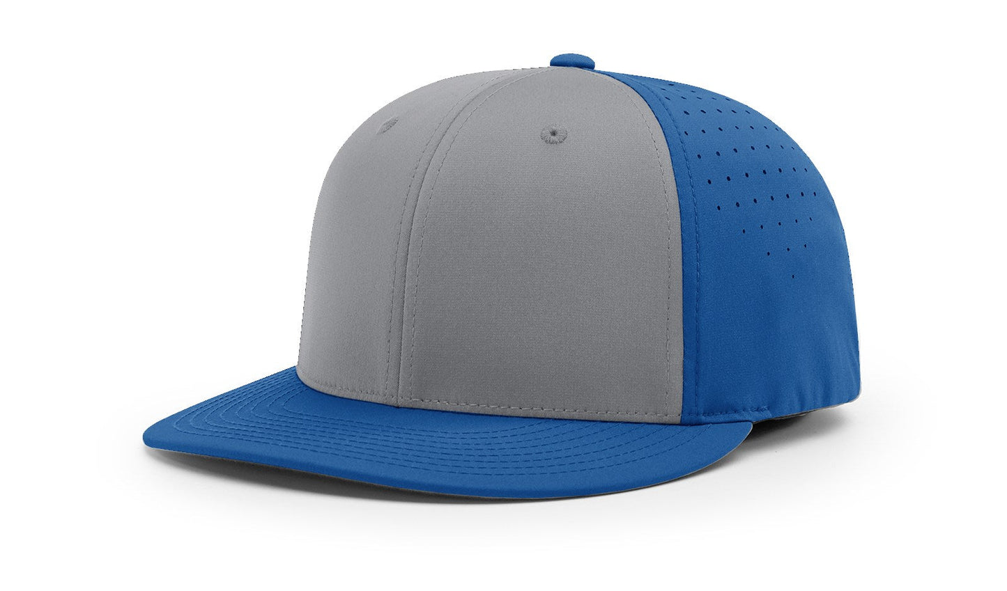 Richardson PTS30 Grey/Royal - Alternate custom logo team hat