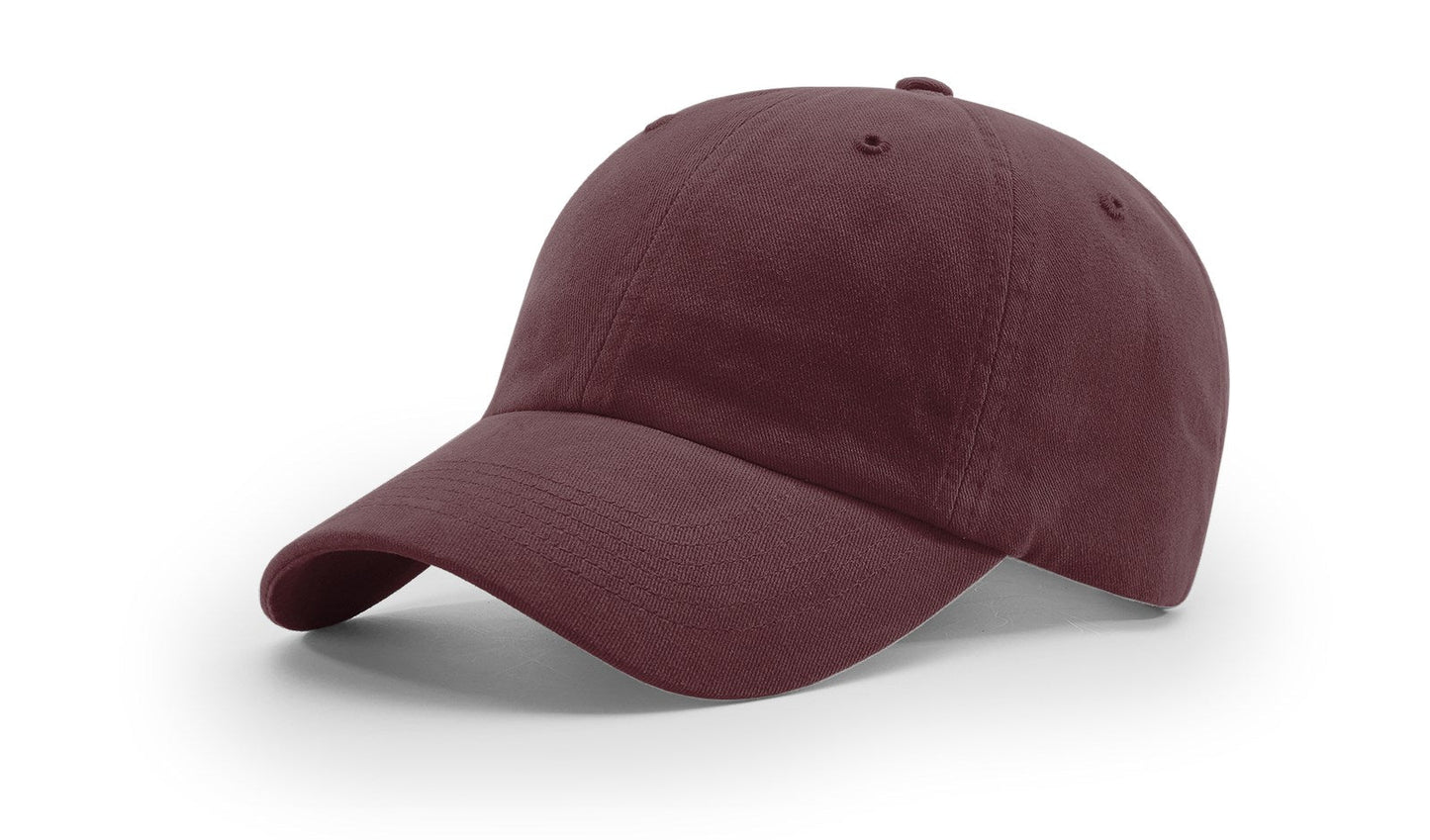 Richardson R55 Garment Washed Twill Hat - Maroon